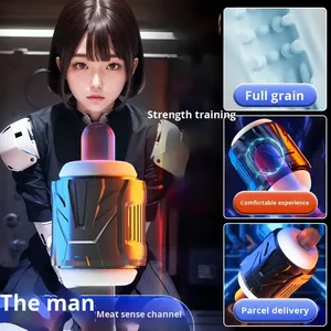 Manual Masturbation Cup for Men TPE Soft <b>Dildo</b> Adult Sex Toy Made Automatic Thrusting Telescopic Male Masturbator Sex Toys - Product Image 3