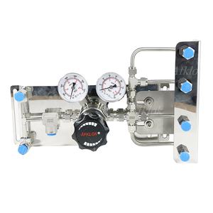 Azot Argon hava oksijen helyum <span class=keywords><strong>CO2</strong></span> giriş 6000psi çıkış 160psi SS316 için özel Panel manifoldu basınç regülatörü - Product Image 1