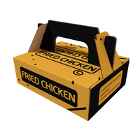 Boîtes personnalisées en carton pour poulet frit et frites à emporter – Emballage alimentaire rapide avec poignée