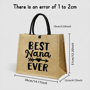 Sac fourre-tout « Meilleure Nana de Tous les Temps » pour Noël, Anniversaire, Fête des Mères, Cadeau, Shopping, Voyage, Usage Quotidien - Product Image 4