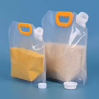 Pochettes souples transparentes personnalisées avec bec verseur et poignée pour eau potable, 1,5L, 2,5L, 5L