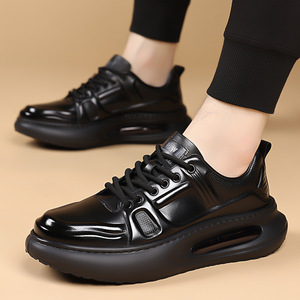 Nuevo Modelo 2026: Zapatos Casuales Versátiles de Piel Genuina de Vacuno para Hombre, con Suela Gruesa, Estilo Moderno, Cómodos, Transpirables y para Exteriores - Product Image 4