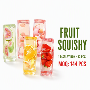 Jouet souple en gelée de fruits Southpeak avec inserts transparents, jouet anti-stress <span class=keywords><strong>à</strong></span> presser, cadeau doux au toucher, emballage rectangulaire, vente en gros, présentoir WS - Product Image 1