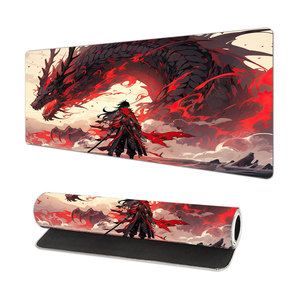Factory OEM Anime Dragon Designed <b>Large</b> Mouse Pad Big Full <b>Desk</b> Keyboard and Mouse Pad with Stitched Edges - Product Image 3