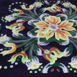Cao cấp sang trọng trang trí nội thất thanh lịch màu xanh len Jacquard tường treo nghệ thuật thảm handtufted con công lông thảm tối thiểu 1 mảnh - Product Image 2