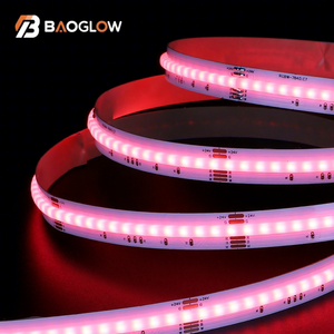 Custom Length Manufacturer Wholesale Price COB LED <b>Rgb</b> Led Strip 9 Colors 24v High Density LED Strip <b>RGB</b> - Product Image 1
