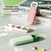 Organisateur de pilules portable et compact pour tablettes, anti-lumière, pour une journée entière, avec compartiments séparateurs, format voyage, simple/double
