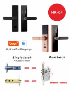 Cerradura Inteligente Digital <span class=keywords><strong>Wifi</strong></span> HR04 Smart Life con App Tuya, Escáner Biométrico <span class=keywords><strong>de</strong></span> Huellas Dactilares y Contraseña - Product Image 3