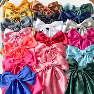 Date femmes Super fée couleur unie tissu épingles à cheveux transfrontalier grand arc ruban épingle à cheveux printemps pince cheveux accessoires - Product Image 3