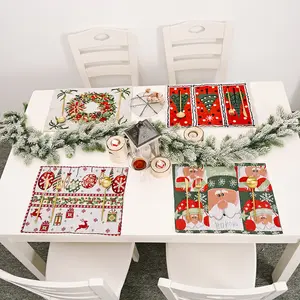 Nieuwkomers 4 Stijl Kerst Tafelmat Feestartikelen Kerst Home Decor Placemat Kerstversiering