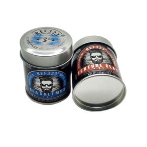 Boîte en fer blanc portable pour cire capillaire solide 100g, huile capillaire, pâte coiffante, emballage en boîte métallique - Product Image 1