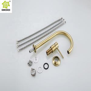 304 الفولاذ المقاوم للصدأ نحى الذهب الساخنة والباردة المطبخ بالوعة خلاط صنبور منفصلة - Product Image 6