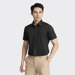 Insidemen haute qualité hommes grande taille décontracté chemise à manches courtes anti-rides respirant écologique lin/coton coupe parfaite - Product Image 4