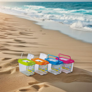 Transparante Huizen Kleine Aquarium Dieren Huisdier Kooien Dragers Plastic Aquarium Reptiel Schildpad <span class=keywords><strong>Tank</strong></span> Kikker Kooi Doos Met Handvat - Product Image 5