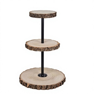 Wooden 3-Tier Eco-Friendly Dishwasher Safe BS INTERNATIONAL Cake <b>Stand</b> Serving Trays Table Decorative Cupcakes Fruit <b>Stand</b> - Product Image 6