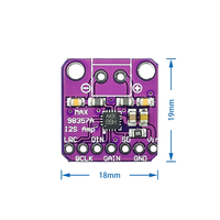 Módulo MAX98357 I2S 3W Clase D Amplificador Breakout Interfaz DAC Módulo decodificador Placa de audio para ESP32 Raspberry Pi