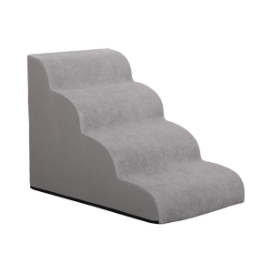 Escaliers <span class=keywords><strong>pour</strong></span> chiens en microfibre grise en 4 étapes Produits confortables <span class=keywords><strong>pour</strong></span> animaux de compagnie <span class=keywords><strong>pour</strong></span> chats remplis d'une éponge en mousse de coton - Product Image 2
