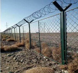 防攀爬焊接剃刀网面板，带方形金刚石孔镀锌钢丝网，用于保护 - Product Image 1