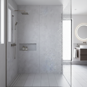 WOOJOOWELLBOARD Design géométrique moderne salle de bain étanche ignifuge écologique ménage douche panneaux muraux fabriqués en Corée - Product Image 3