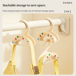 Usine brevetée foulard en soie arc de cravate suspendu sac en plastique sans couture étagère pour garde-robe stockage vague Point sac crochet pour balcon - Product Image 3