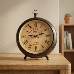 Reloj de Escritorio Clásico de Cuarzo Silencioso, Estilo Art Deco, de Madera, para Decoración de Mesa, Hogar u Oficina - Product Image 4