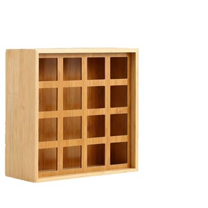 Cross-border wooden <b>storage</b> <b>rack</b>, wall-mounted <b>storage</b> for <b>kitchen</b> seasonings and spices, multi-compartment <b>storage</b> <b>rack</b>, - Product Image 1