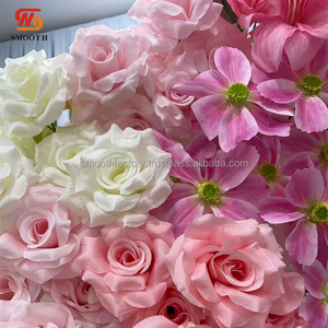 LEDA Wedding <b>Party</b> Decor Modern Detachable Pink Rose Butterfly Photo <b>Backdrop</b> Giant Big Flower Arrangement - Product Image 2