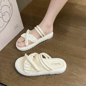 รองเท้าแตะสำหรับคนขี้เกียจสำหรับใส่กลางแจ้ง รองเท้าผู้หญิงสำหรับฤดูร้อนที่มีสไตล์พร้อมเทรนด์แฟชั่นที่ทันสมัย ใส่ได้หลากหลายและมีคุณสมบัติกันลื่น - Product Image 2