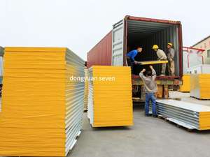 Kaymaz Fiber çimento sandviç paneller PU çekirdek yalıtımlı <span class=keywords><strong>Eps</strong></span> sandviç <span class=keywords><strong>panel</strong></span> fabrika duvar çatı atölyesi için-çok yönlü dış - Product Image 3