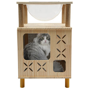Arbre à chat Frenesi en bois massif de 24 pouces pour chatons, tour compacte pour chat avec poteau à gratter et perchoir confortable pour chats d'intérieur - Product Image 5