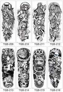 Modèles de tatouages temporaires pour filles et hommes, feuilles marqueur pour Halloween, crâne, stickers pour filles - Product Image 6