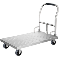 Carrito de Herramientas Plegable de Acero Inoxidable 304 Personalizable, Carro de Carga Silencioso con Empuje Manual