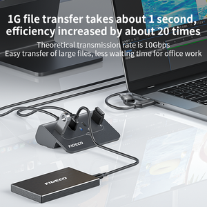 FIDECO personalizado nuevo producto 2 tipo <span class=keywords><strong>C</strong></span> 2 tipo <span class=keywords><strong>A</strong></span> USB 3,0 4 puertos hubs con adaptador de corriente - Product Image 3