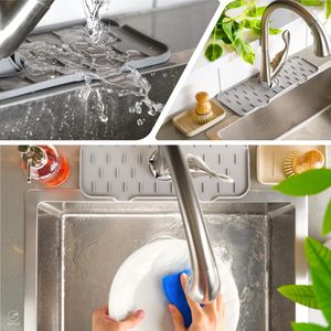 Tapis anti-gouttes en silicone pour robinet, tapis de séchage pour comptoir de cuisine et salle de bain, protection du plan de travail - Product Image 6