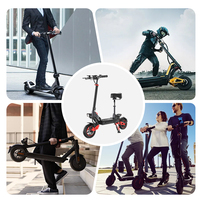 Stock entrepôt UE Trottinette électrique à deux roues en alliage d'aluminium 11 pouces 1600W 18Ah J-15Max avec contrôle par application, étanche et pliable