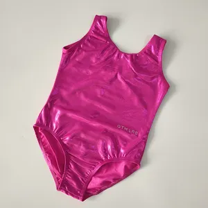 2024 좋은 품질 인기 도매 뜨거운 판매 반짝 탱크 핑크 댄스 훈련 착용 체조 레오타드