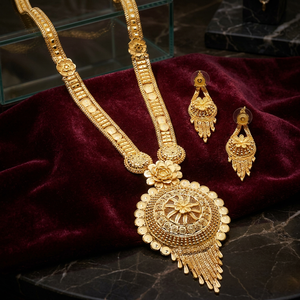 Venta al por mayor que forma 14K 18K 24K chapado en oro joyería larga, collares de moda, joyería de lujo, joyería tradicional llena de oro de latón - Product Image 5