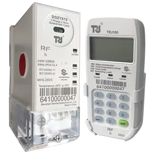 Compteur split CIU/UIU kWh STS prépaiement paiement après paiement compteur de Rail Din monophasé Communication RF compteur prépayé détection de bourrage