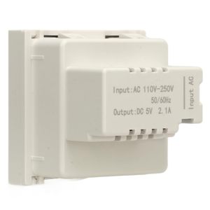 Para YUADON Dual USB Cassette enchufe de pared 45*45 DC 5V-2.1a cargador enchufes eléctricos 2 salidas de CA 2 USB para RV Home UK <span class=keywords><strong>Soc</strong></span> - Product Image 6