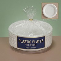 Ensemble d'assiettes jetables écologiques réutilisables pour mariage, en plastique doré et blanc transparent argenté, assiettes à dîner et à dessert