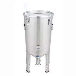 Enfriador y tapa de refrigeración Guten para uso doméstico, fermentador cónico de 32L, equipo de elaboración de cerveza, FER-32VV/opcional