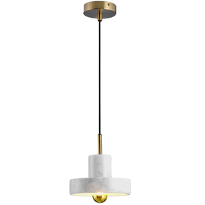 <b>Modern</b> Adjustable Height Pendant <b>Lights</b> with Wabi-sabi Marble Stone for Kitchen Island & Bedroom <b>Ceiling</b> - Product Image 1