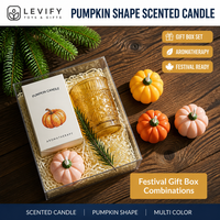 Vela Aromática de Halloween con Forma de Calabaza Apilable, de Cera de Soja, Hecha a Mano, Figura Decorativa, Regalo para el Hogar, Ambiente Acogedor