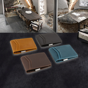 Biểu Tượng Tùy Chỉnh Điên Ngựa Da Người Đàn Ông Của Mỏng Ví Da Chính Hãng ID & Chủ Thẻ Kinh Doanh - Product Image 3