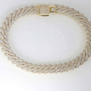 Collar de Cadena Cubana con Moissanita Más Vendido para Hombres y Mujeres, Joyería de Moda Disponible al Mejor Precio - Product Image 2