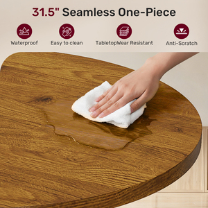 Mesa de Bar Comercial Redonda de Madera Maciza con Gabinete de Almacenamiento de Múltiples Niveles, Resistente al Agua y a los Arañazos, con Puertas Corredizas a la Altura del Mostrador para Centros Comerciales - Product Image 5