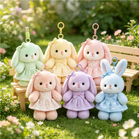 Porte-clés en peluche mignon, pendentif personnalisé en forme d'animal en peluche, mini breloque de sac en peluche douce, vente en gros personnalisée