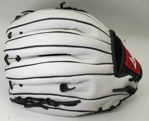 Gants <span class=keywords><strong>de</strong></span> <span class=keywords><strong>baseball</strong></span> professionnels en cuir <span class=keywords><strong>de</strong></span> porc véritable <span class=keywords><strong>de</strong></span> <span class=keywords><strong>11</strong></span>,5 <span class=keywords><strong>pouces</strong></span>, logo brodé <span class=keywords><strong>de</strong></span> haute qualité, couleur blanc et noir - Product Image 3