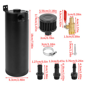 Réservoir d'évacuation d'huile moteur noir avec filtre et valve de vidange pour la récupération d'huile et la libération des gaz d'échappement - Product Image 3