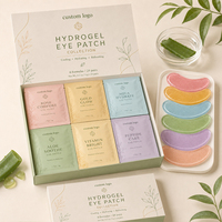 Masque pour les yeux en hydrogel emballé individuellement OEM, 24 paires de patchs sous les yeux avec aloe vera, vitamine C et peptides pour l'hydratation et l'éclat